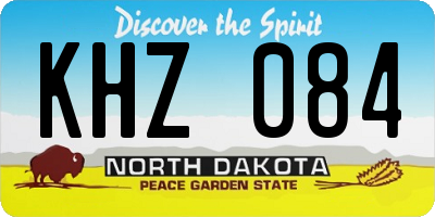 ND license plate KHZ084