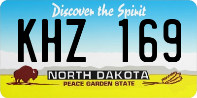 ND license plate KHZ169