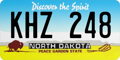 ND license plate KHZ248