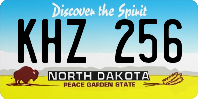 ND license plate KHZ256