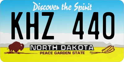 ND license plate KHZ440