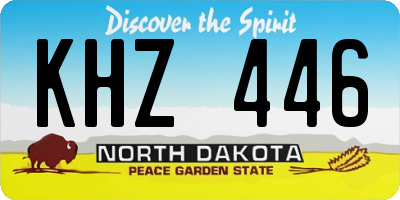 ND license plate KHZ446