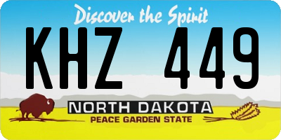 ND license plate KHZ449