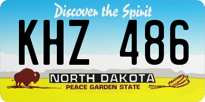 ND license plate KHZ486