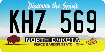 ND license plate KHZ569