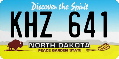 ND license plate KHZ641