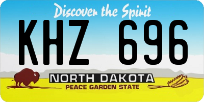 ND license plate KHZ696