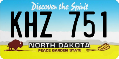 ND license plate KHZ751