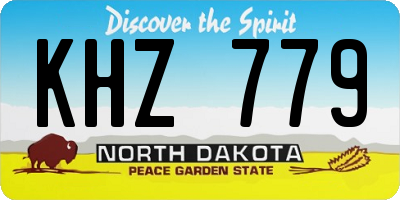 ND license plate KHZ779