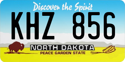 ND license plate KHZ856
