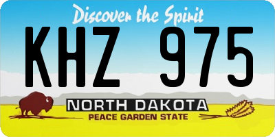 ND license plate KHZ975