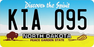 ND license plate KIA095