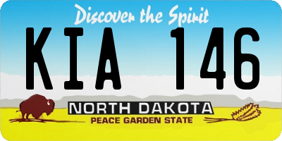 ND license plate KIA146