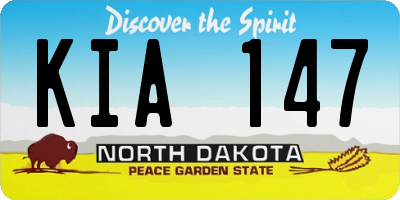 ND license plate KIA147