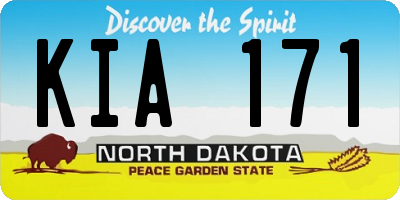 ND license plate KIA171