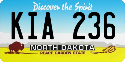 ND license plate KIA236