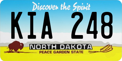 ND license plate KIA248