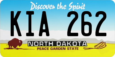 ND license plate KIA262