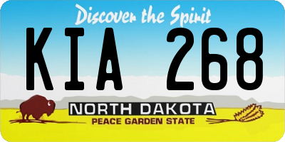 ND license plate KIA268