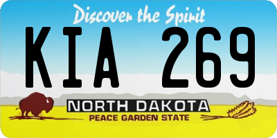 ND license plate KIA269