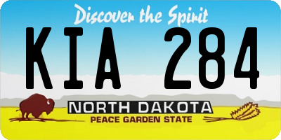 ND license plate KIA284