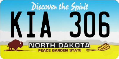 ND license plate KIA306
