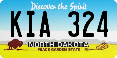 ND license plate KIA324
