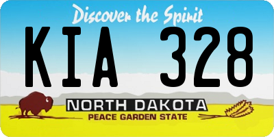 ND license plate KIA328