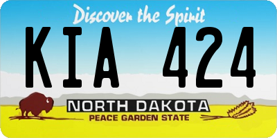 ND license plate KIA424