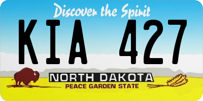 ND license plate KIA427