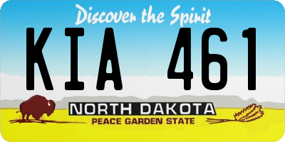 ND license plate KIA461