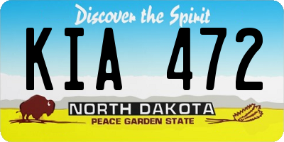 ND license plate KIA472