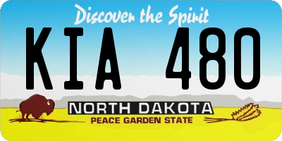 ND license plate KIA480