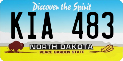 ND license plate KIA483