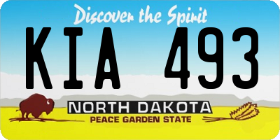 ND license plate KIA493