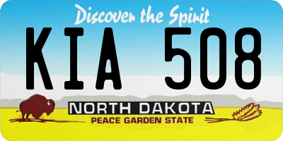 ND license plate KIA508