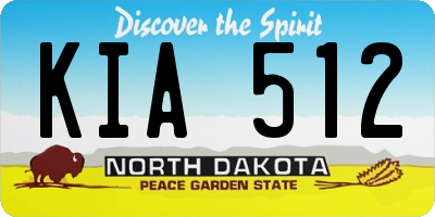 ND license plate KIA512