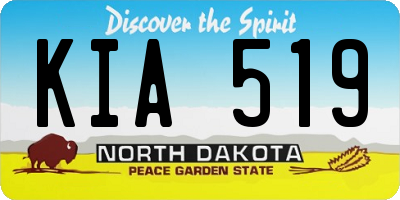 ND license plate KIA519