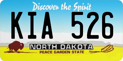 ND license plate KIA526