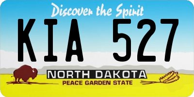 ND license plate KIA527