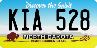 ND license plate KIA528