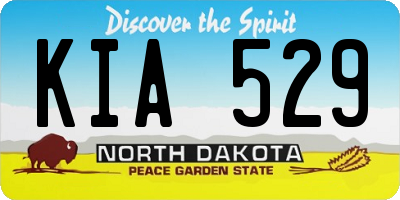 ND license plate KIA529
