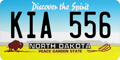ND license plate KIA556