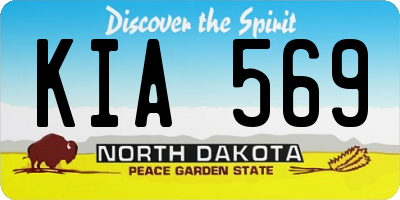 ND license plate KIA569