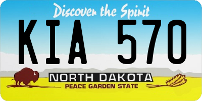 ND license plate KIA570