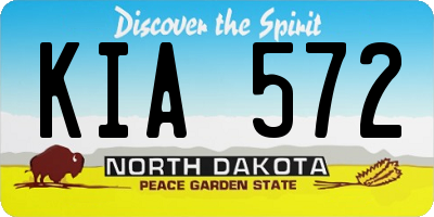 ND license plate KIA572