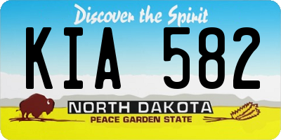 ND license plate KIA582