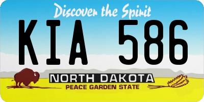 ND license plate KIA586