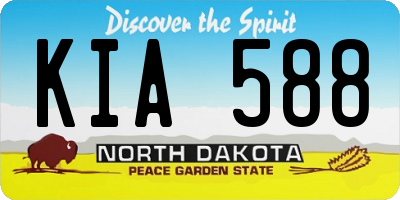 ND license plate KIA588
