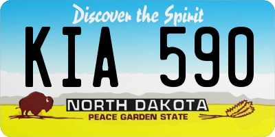 ND license plate KIA590